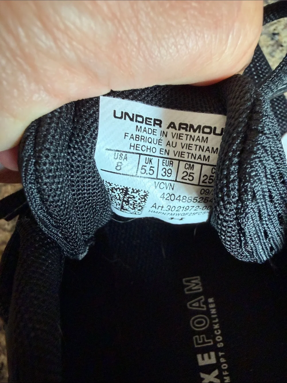 Under Armour Women’s Black Athletic Running Shoes